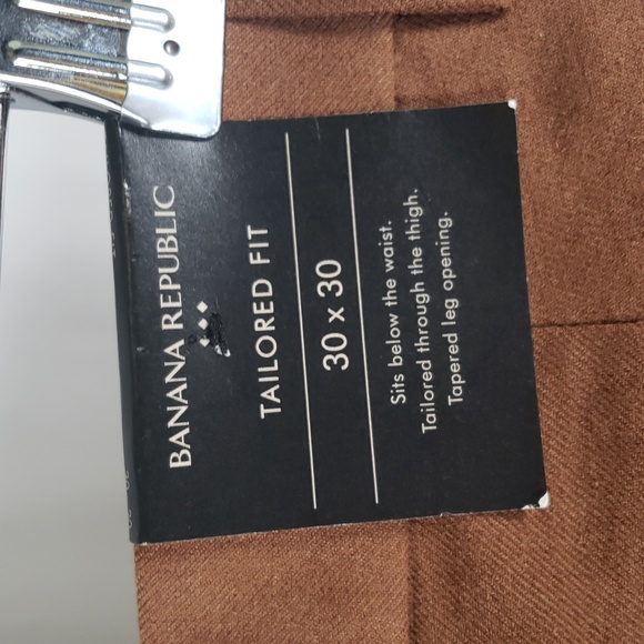 Banana Republic Men’s Tailored Fit Brown Slacks –‎ Size 30 x 30 – NWT - Picture 5 of 7